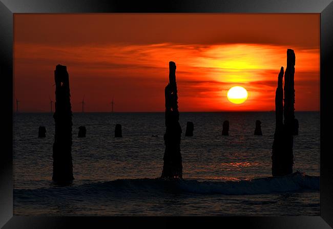 Walney Sunset 3 Framed Print by Paul Leviston