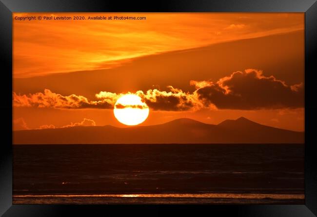 Isle of Man Sunset Framed Print by Paul Leviston