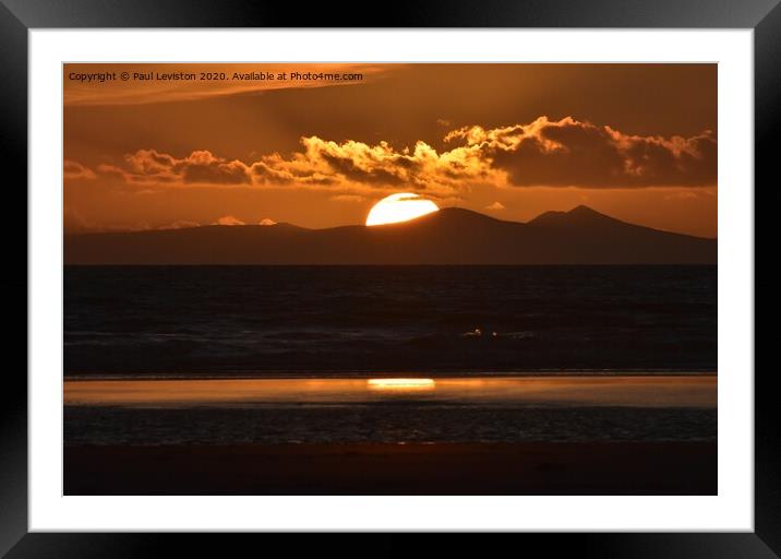 Isle of Man Sunset  Framed Mounted Print by Paul Leviston