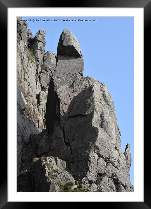 Napes Needle , Great Gable Framed Mounted Print by Paul Leviston