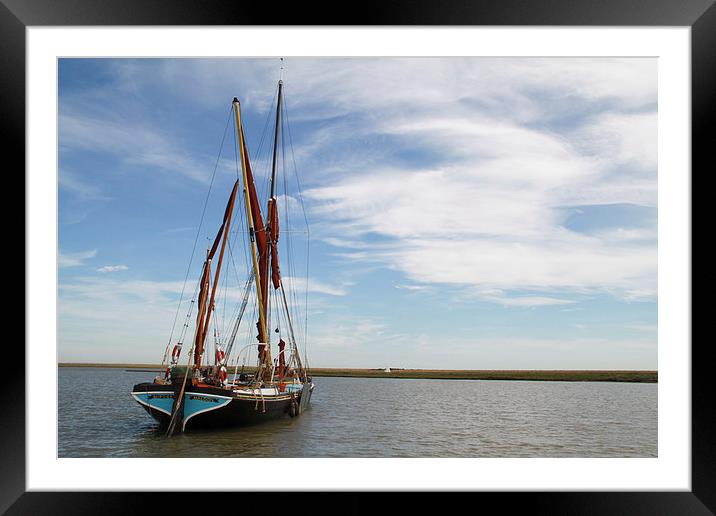  Barge on the Alde Framed Mounted Print by Will Black