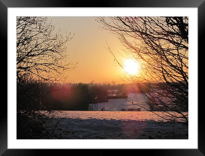 Winter sunset Framed Mounted Print by Will Black