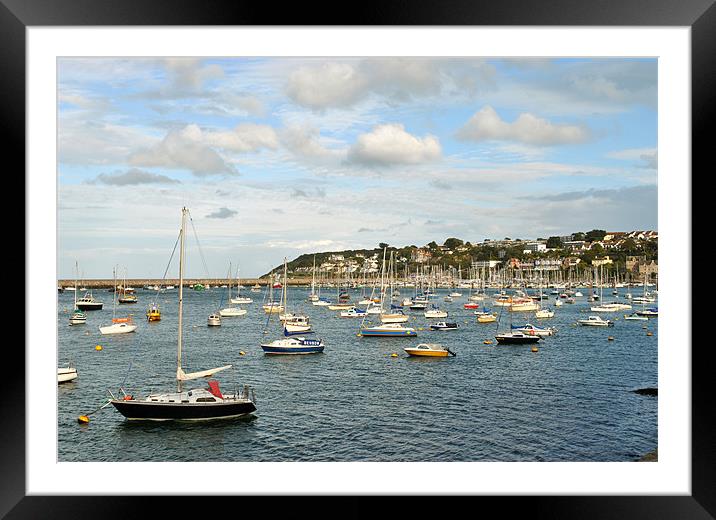 The Outer Harbour at Brixham Framed Mounted Print by graham young