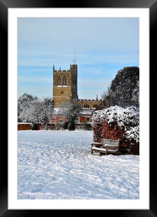 Winter in Wingrave Framed Mounted Print by graham young
