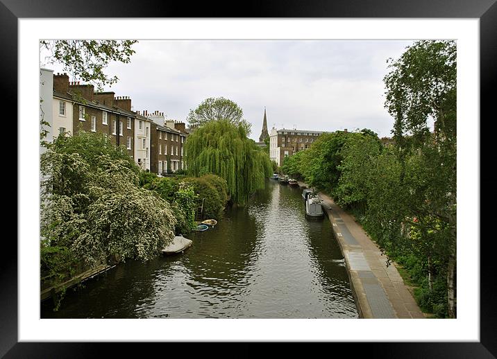 Regents Canal at Primrose Hill Framed Mounted Print by graham young