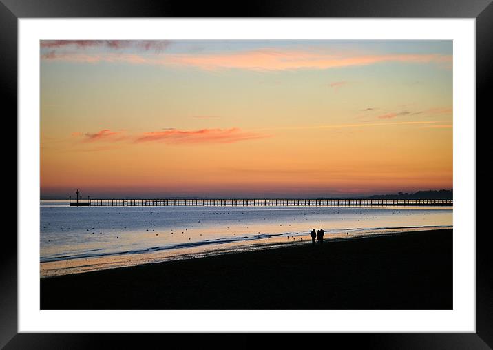 A Sunset Stroll Framed Mounted Print by graham young