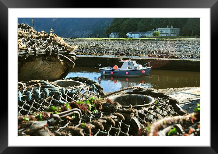 Fishing Boat and Lobster Pots Framed Mounted Print by graham young