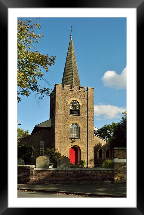 St Dunstans Church, Feltham Framed Mounted Print by graham young