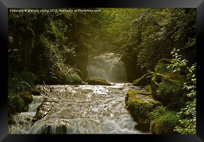 Watersmeet Falls Framed Print by graham young