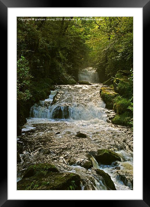 Watersmeet Falls Framed Mounted Print by graham young