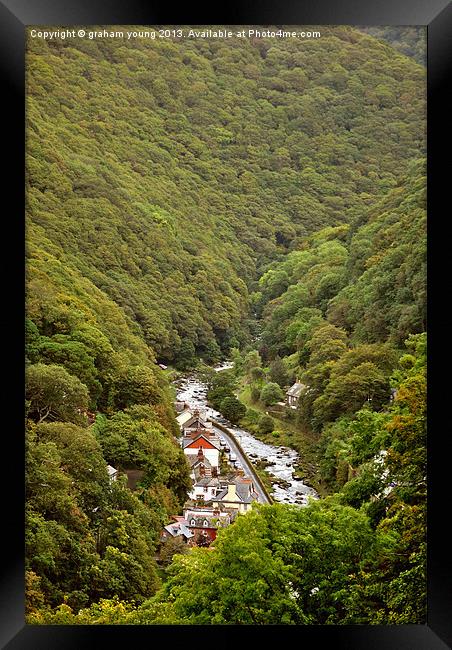 Valley of the East Lyn Framed Print by graham young