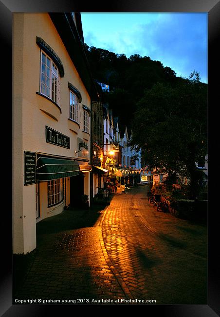 The Street, Lynmouth Framed Print by graham young