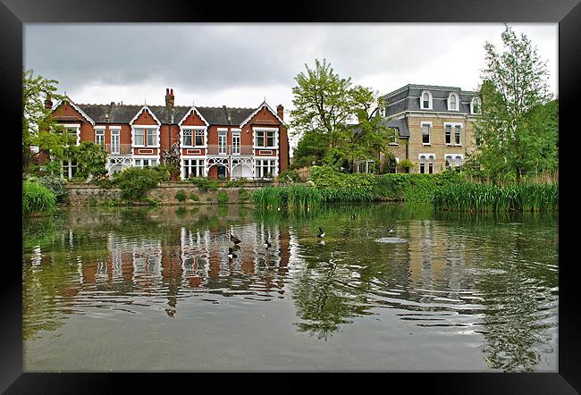 Kew Pond Framed Print by graham young