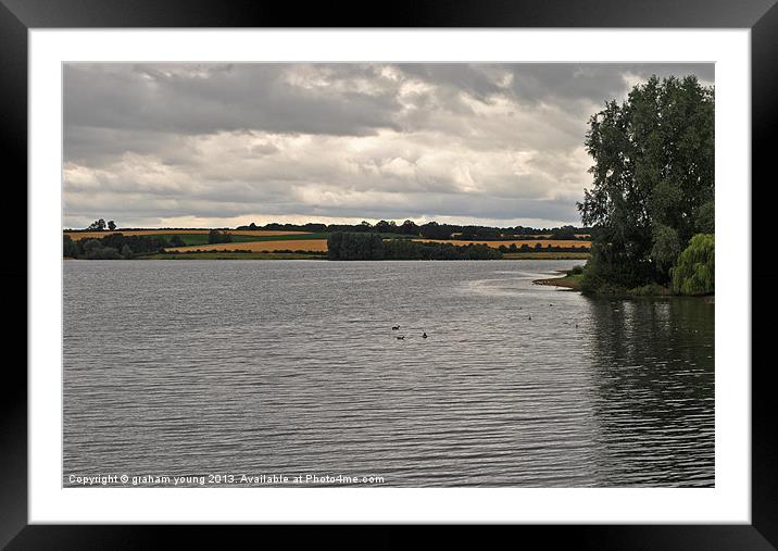 Pitsford Water Framed Mounted Print by graham young