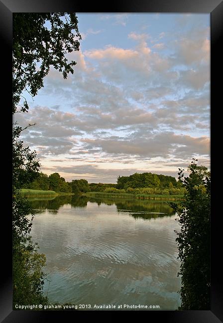 Marsworth Sunset Framed Print by graham young