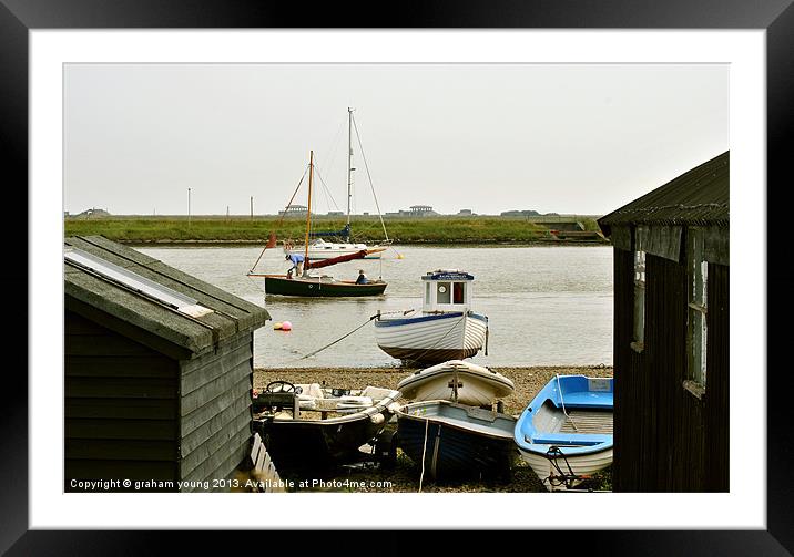 Fishing Boats at Orford Framed Mounted Print by graham young