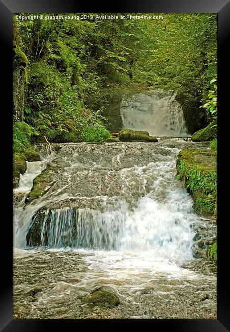 Watersmeet Falls Framed Print by graham young