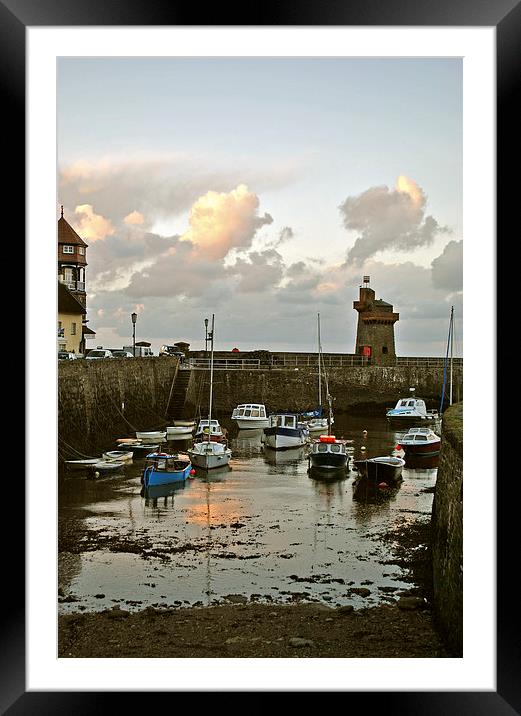 Lynmouth Harbour Framed Mounted Print by graham young
