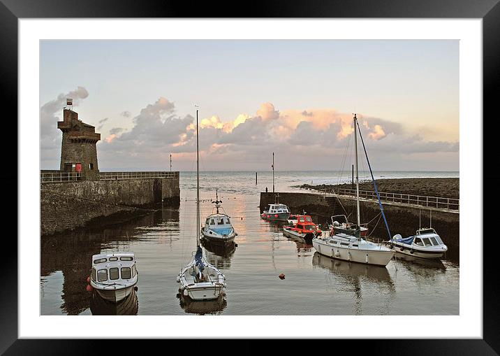 Evening Light at Lynmouth Framed Mounted Print by graham young