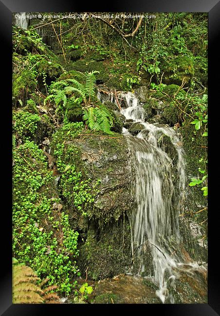 An Exmoor Waterfall Framed Print by graham young