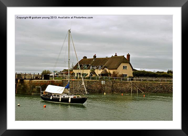 Porlock Weir Framed Mounted Print by graham young