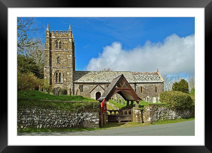 St Brendans Church, Brendon  Framed Mounted Print by graham young