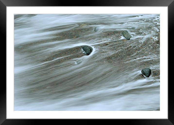 Tide and Pebbles  Framed Mounted Print by graham young