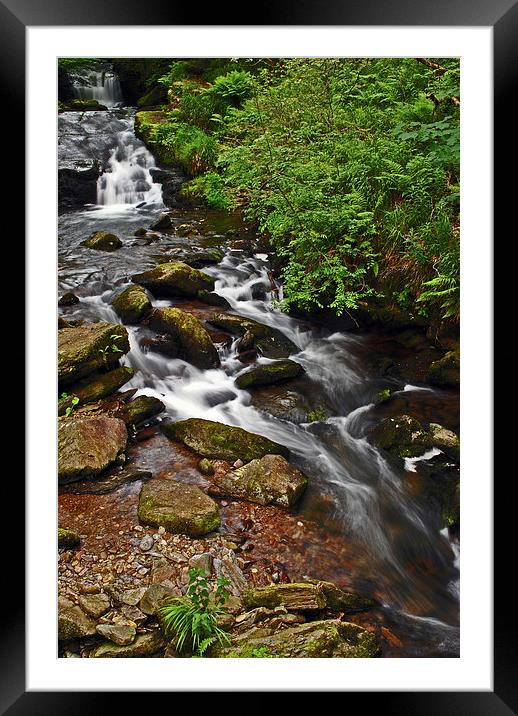 Watersmeet Falls  Framed Mounted Print by graham young
