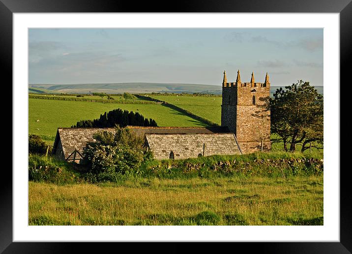 Countisbury Church  Framed Mounted Print by graham young