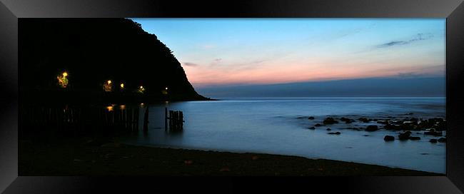 Lynmouth Bay at Night  Framed Print by graham young