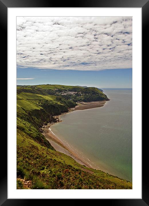 The Coast Path to Lynmouth  Framed Mounted Print by graham young