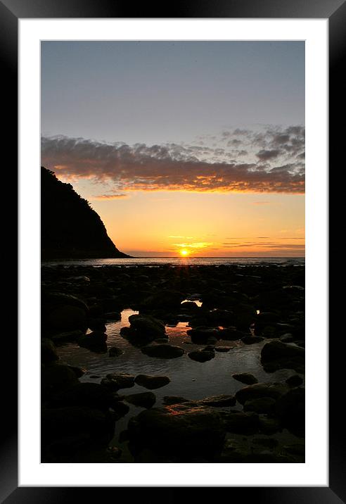 Rock Pool and Sunset  Framed Mounted Print by graham young