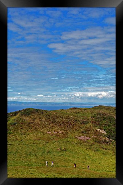 Hiking on the Foreland  Framed Print by graham young