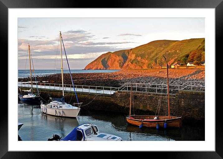 High Tide at Lynmouth  Framed Mounted Print by graham young