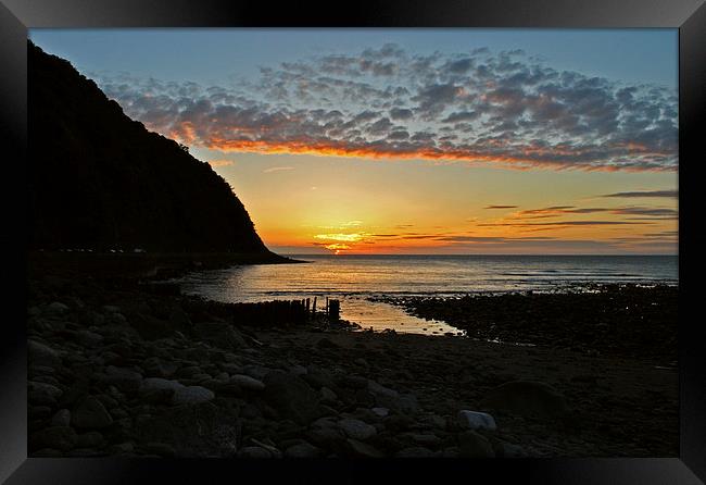 Sunset at Lynmouth  Framed Print by graham young