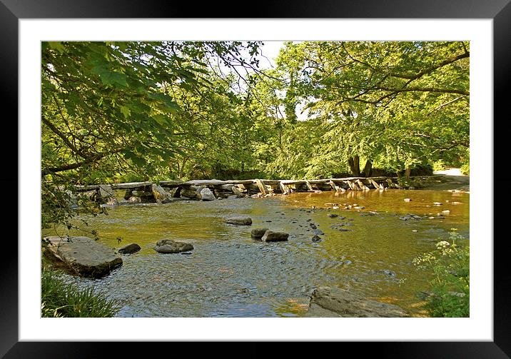 Tarr Steps  Framed Mounted Print by graham young