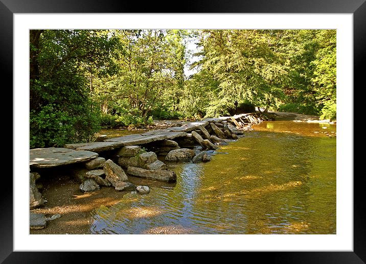 Tarr Steps  Framed Mounted Print by graham young