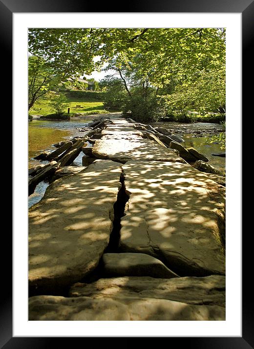 Tarr Steps  Framed Mounted Print by graham young