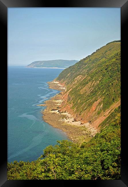Desolation Point on the Exmoor Coast  Framed Print by graham young