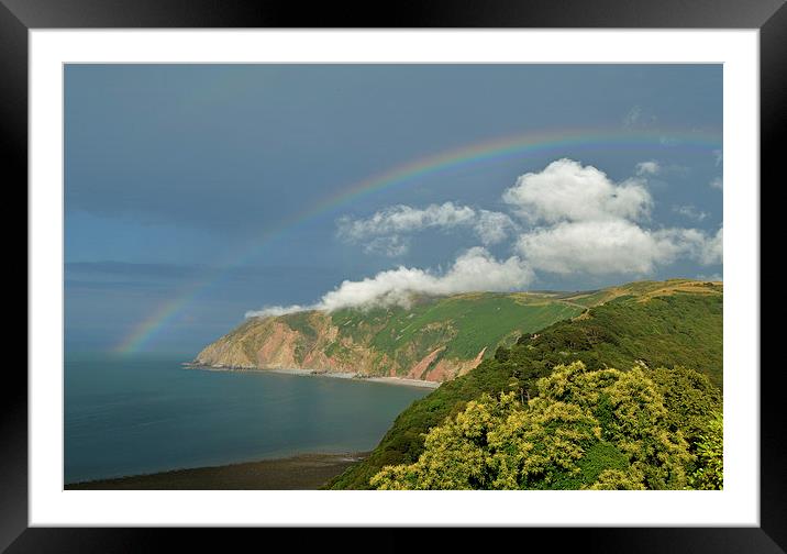 Rainbow over the Foreland  Framed Mounted Print by graham young