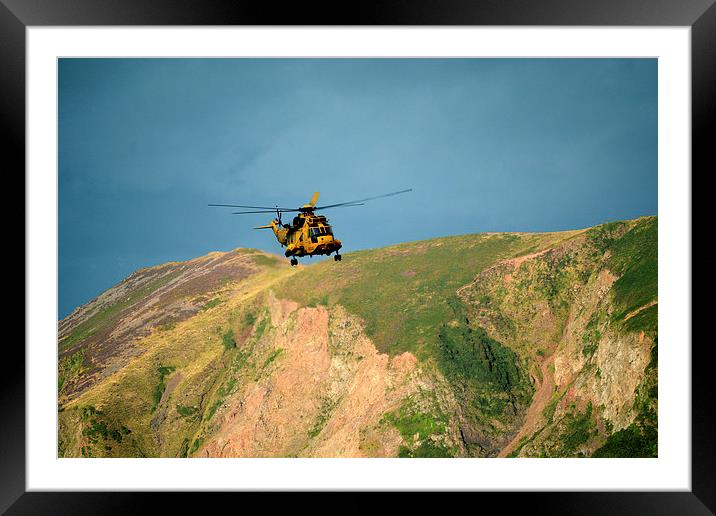 RAF Rescue Helicopter  Framed Mounted Print by graham young