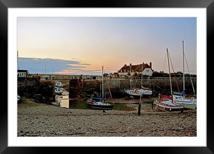 Porlock Weir Sunset  Framed Mounted Print by graham young
