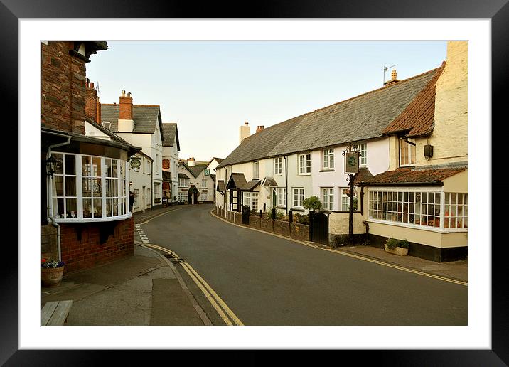 Porlock High Street  Framed Mounted Print by graham young
