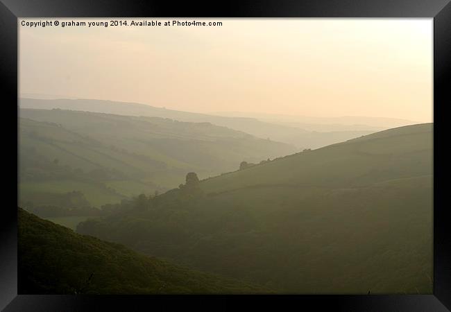 Exmoor Haze  Framed Print by graham young