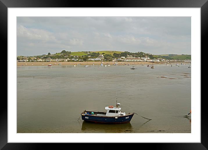 Across the estuary to Instow  Framed Mounted Print by graham young