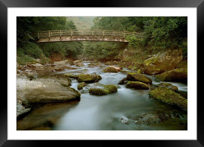Bridge Over The East Lyn  Framed Mounted Print by graham young