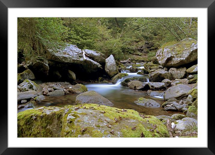 The East Lyn near Watersmeet  Framed Mounted Print by graham young