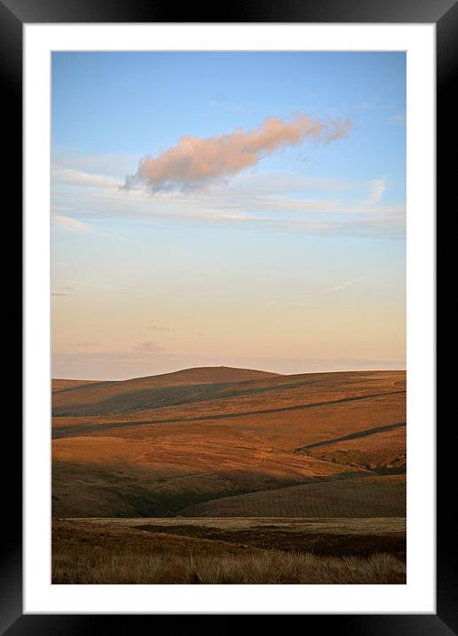 Lone Cloud Over Exmoor  Framed Mounted Print by graham young