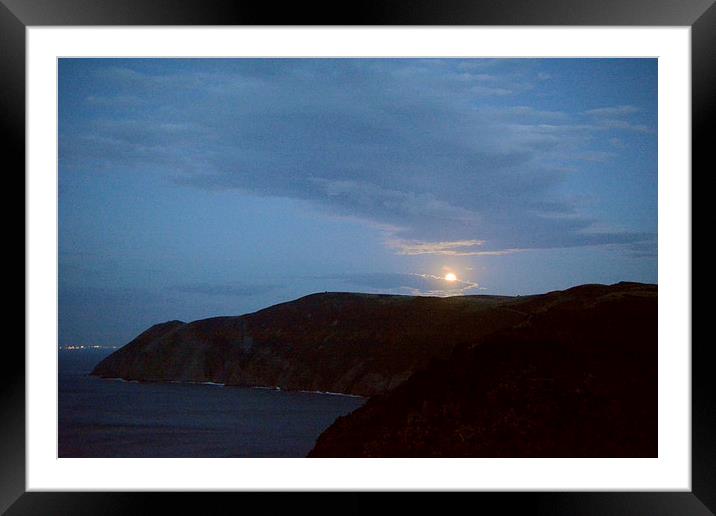 Moonrise Over Countisbury  Framed Mounted Print by graham young
