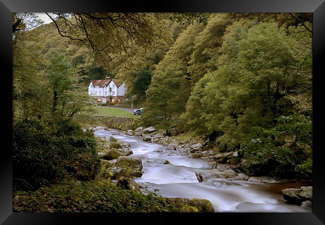 Downstream to Lynmouth  Framed Print by graham young